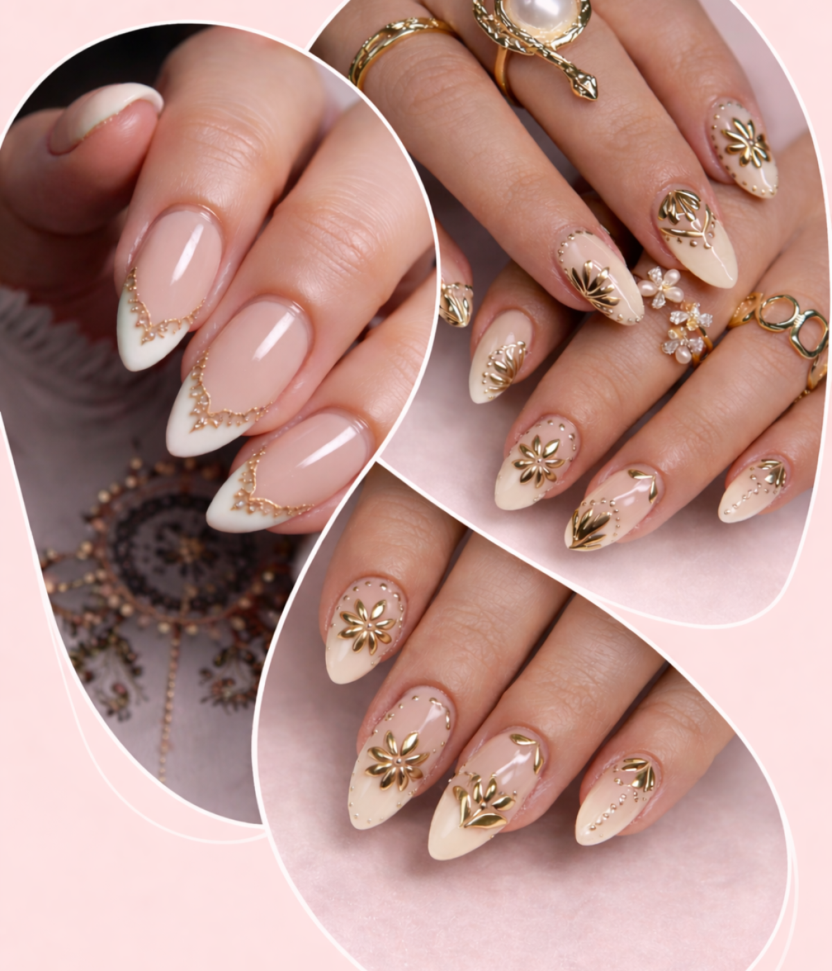 Elegant nail designs with gold accents